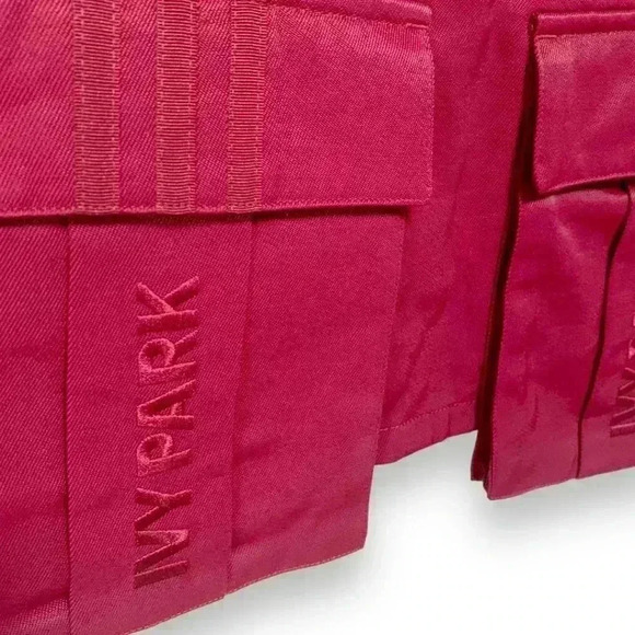 NWT Adidas x Ivy Park with Beyonce Maroon Cargo Snap Closure Skirt - Picture 4 of 10